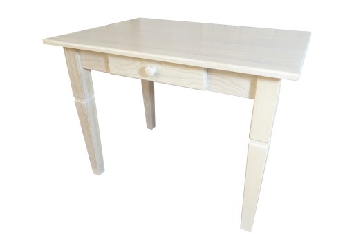 Drewniany stół kuchenny buk z szufladą 120x60h76