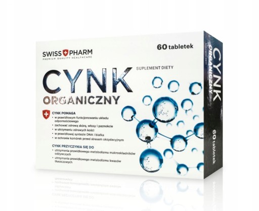 SWISS PHARM CYNK ORGANICZNY NA WSPARCIE UKŁADU ODPORNOŚCIOWEGO ZDROWE KOŚCI