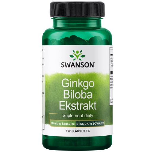 SWANSON GINKGO BILOBA Miłorząb EKSTRAKT Pamieć