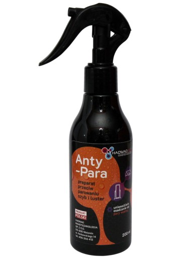 Preparat przeciw parowaniu szyb i luster, AntyPara