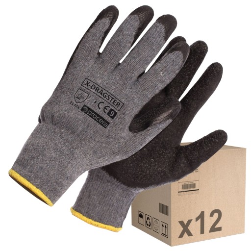 Rękawice robocze POWLEKANE LATEKSEM r10-XL 12 Par