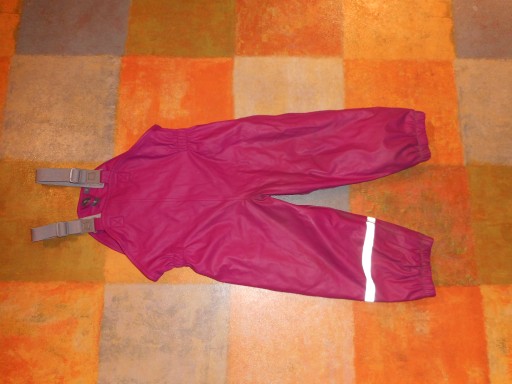 COLOR KIDS NORWAY 98 SPODNIE PRZECIWDESZCZOWE GUMOWANE OCIEPLANE POLAREM