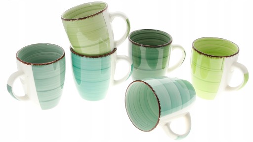 KUBKI CERAMICZNE KUBEK DO KAWY HERBATY ZESTAW 6