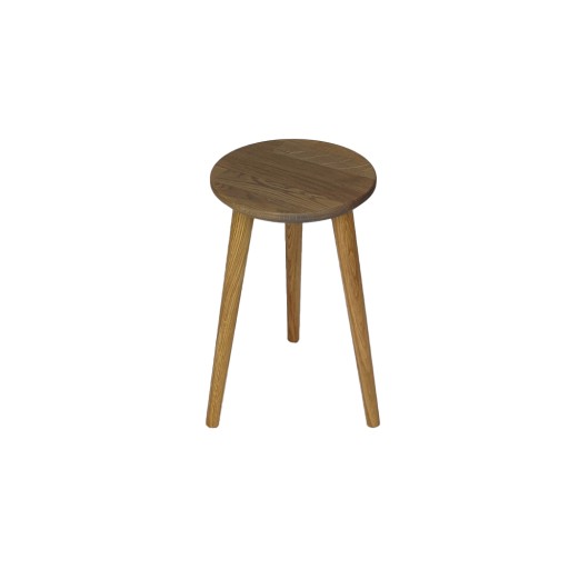 taboret okrągły, taboret dębowy, hocker, kwietnik, wys. 34cm