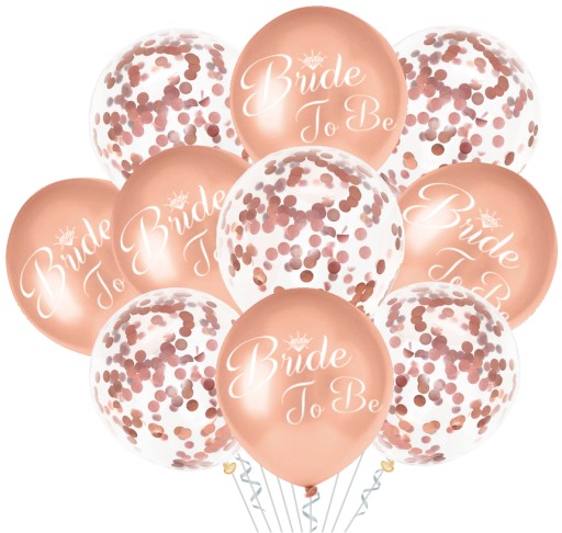 BALONY WIECZÓR PANIEŃSKI BRIDE TO BE KONFETTI 10SZ