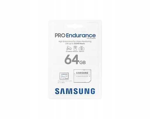KARTA PAMIĘCI SAMSUNG 64GB PRO Endurance micro SD