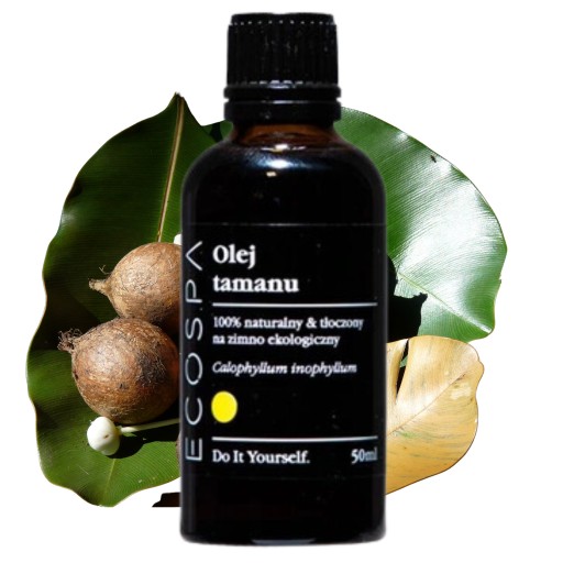 NATURALNY OLEJ TAMANU TŁOCZONY NA ZIMNO NA TRĄDZIK BLIZNY 50 ML ECOSPA
