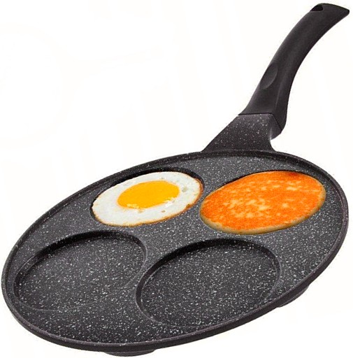 PATELNIA GRANITOWA DO JAJEK PLACKÓW PANCAKES RACUCHÓW 27cm OLDMAN