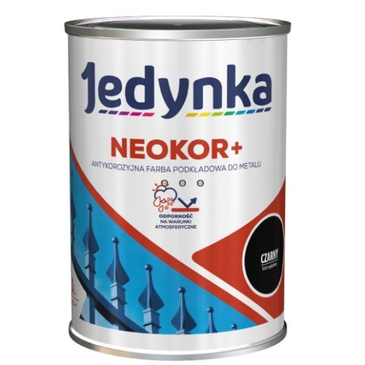 Jedynka Neokor 1L CZARNY unikor minia podkład antykorozyjny farba przeciw