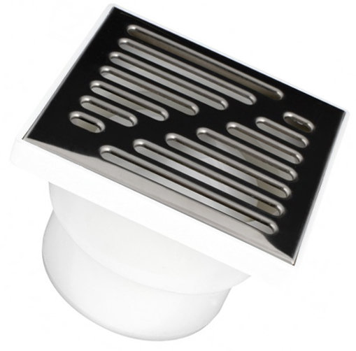 KRATKA ŚCIEKOWA 15x15 CM ODPŁYW DOLNY Fi 110 METAL