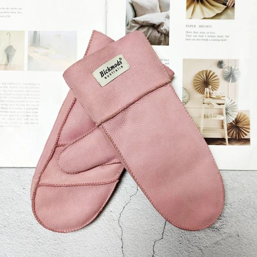 Sheepskin Fur Mittens Women's Leather Wool Color Winter Warmth Thickening