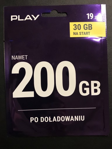 PLAY STARTER INTERNET NAWET 200GB , NA START 30GB