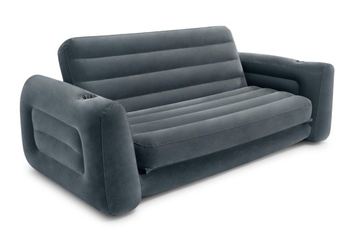 SOFA DMUCHANA ROZKŁADANA ŁÓŻKO MATERAC 2W1 INTEX 6