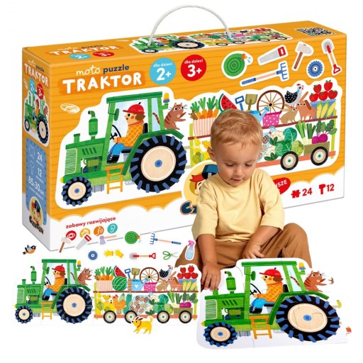 CzuCzu Puzzle Moto TRAKTOR Układanka Edukacyjna dla Malucha 2+ 3+