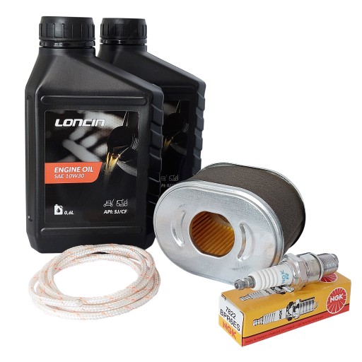 Filtr 2x Olej Świeca do silnika Loncin G200F