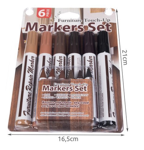 Zestaw DO naprawy paneli mebli drewna marker +wosk