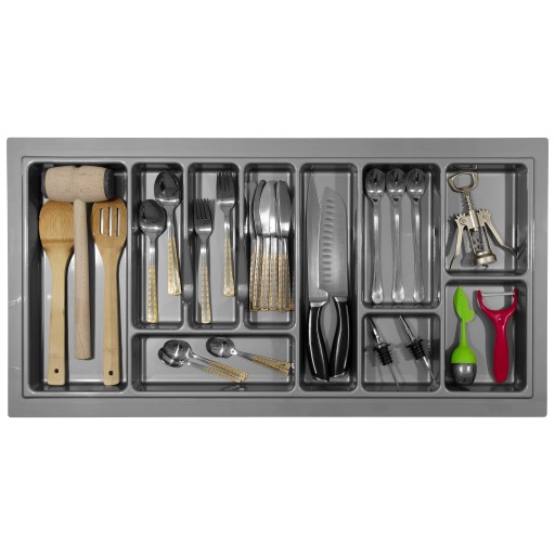Wkład na sztućce do szuflady 90/43 STANDARD Szary
