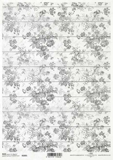 Papier do decoupage tło tapeta z kwiatami A4