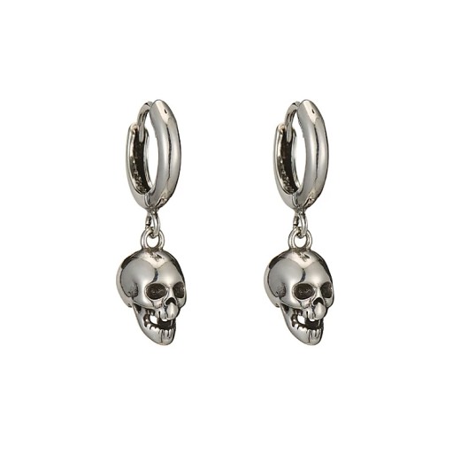 SKULL GOTHIC srebrne kolczyki CZASZKA srebro