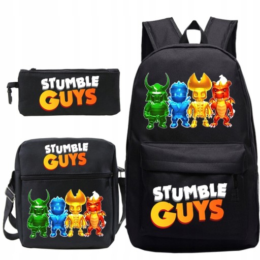 ZESTAW PLECAK TORBA PIÓRNIK STUMBLE GUYS KOLORY