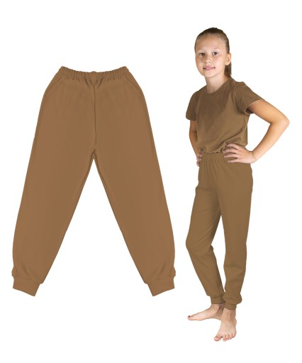 SPODNIE DZIECIĘCE GŁADKIE BAWEŁNA SPORT DRES 140CM