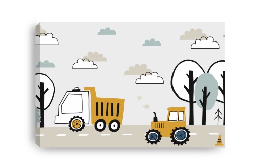 Obraz na płótnie dla dzieci traktor maszyny 120x80