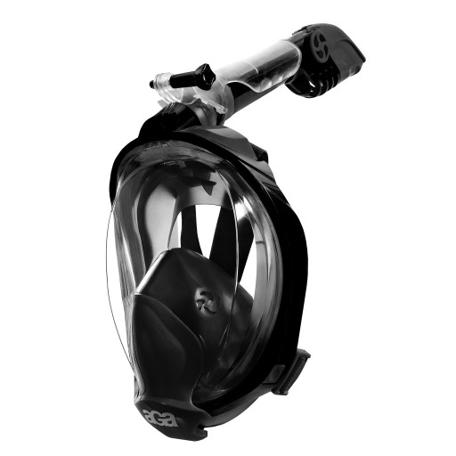 Maska do snurkowania pełnotwarzowa z rurką L/XL + uchwyt do GoPro
