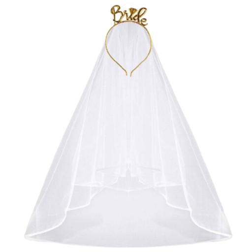 WELON BRIDE TO BE BIAŁY Z ZŁOTA OPASKĄ WIECZÓR PANIEŃSKI PANNA MŁODA PARTY