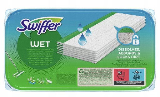 SWIFFER SWEEPER MOKRE ŚCIERECZKI DO PODŁÓG 10szt