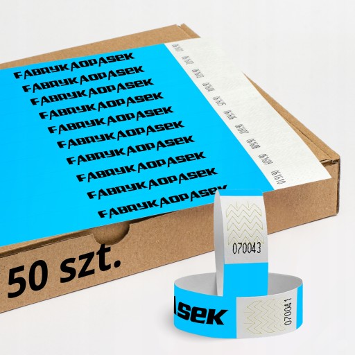 OPASKI NA RĘKĘ TYVEK 19mm - 50 szt. NADRUK GRATIS