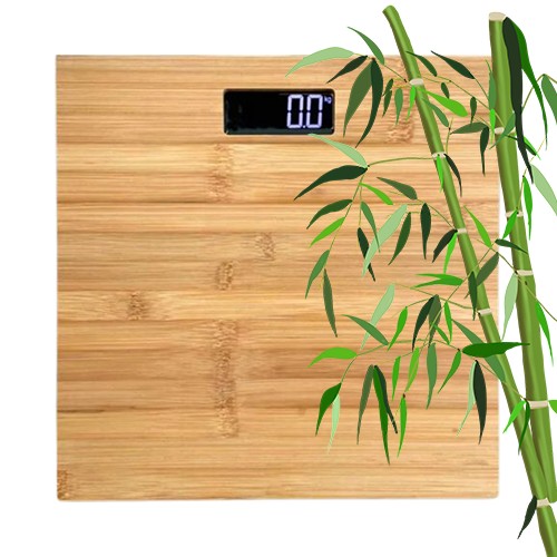 ELEKTRONICZNA WAGA CYFROWA ŁAZIENKOWA 180KG BAMBUS
