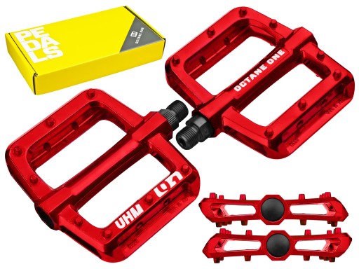 PEDAŁY ROWEROWE OCTANE ONE OHM CZERWONE PLATFORMY MTB ALUMINIOWE