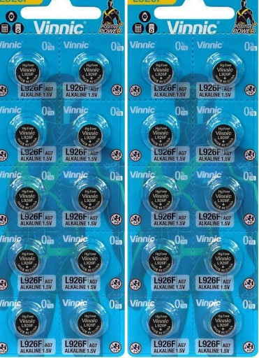 20x BATERIA VINNIC L 926 F AG7 G7 LR57 399 SR 927