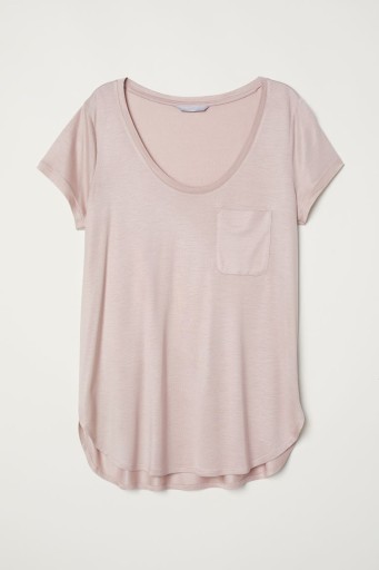 Bluzka KOSZULKA top pudrowa H&M 34 XS