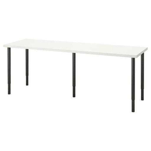 IKEA LAGKAPTEN OLOV Biurko biały czarny 200x60 cm