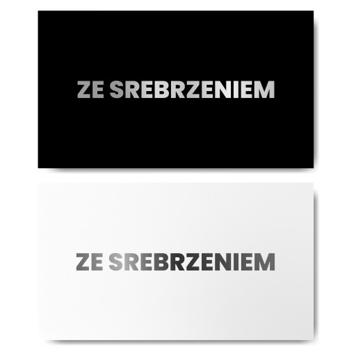 Wizytówki firmowe Srebrzenie 1000 sztuk