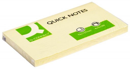 KARTECZKI SAMOPRZYLEPNE, BLOCZEK SAMOPRZYLEPNY, NOTES 127X76MM, 100 KARTEK