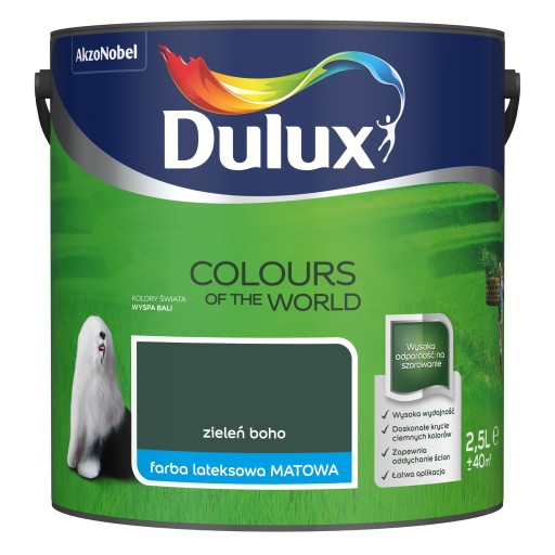 DULUX KOLORY ŚWIATA ZIELEŃ BOHO 2.5l