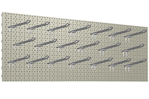 Tablica warsztatowa 1000x400 krem + 20x zawieszka podwójna L-200