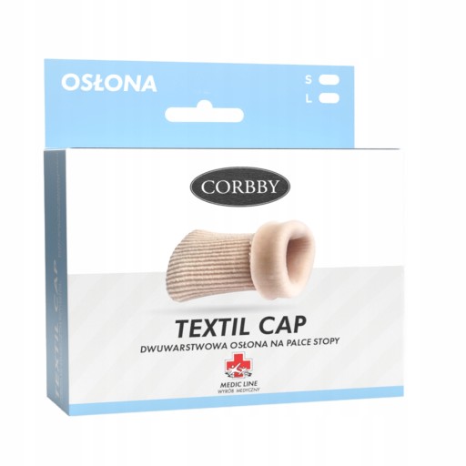 Osłona na palce stopy miękka elastyczna TEXTIL CAP