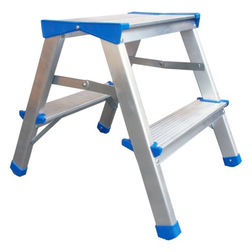 DRABINA PODEST STOŁEK ALUMINIOWY ROZKŁADANY 44CM 1 STOPIEŃ