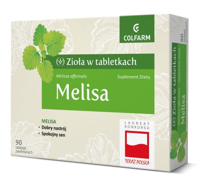 Zioła w tabletkach MELISA 90 tabletek powlekanych
