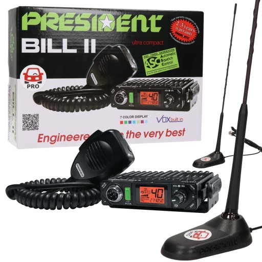 Zestaw krótka antena President małe CB Radio Bill II Antena Virginia B6R