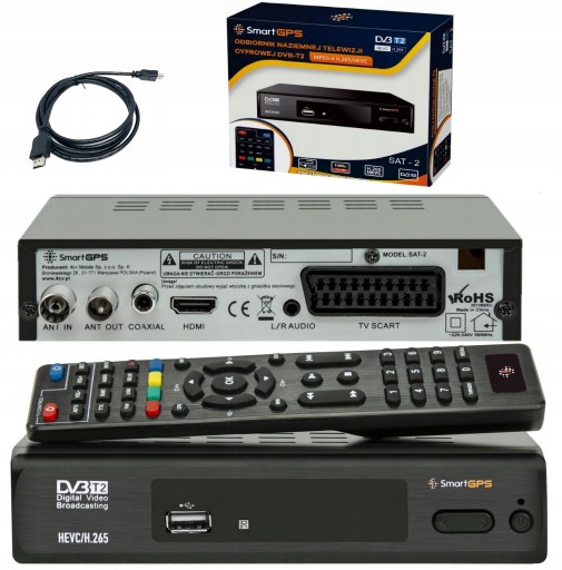 Dekoder Tuner DVB-T2 Smart SAT-2 H.264/H.265/HEVC