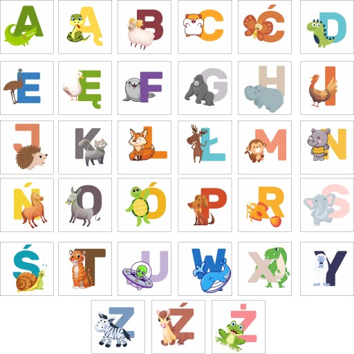 Magnes magnesy na lodówkę litery alfabet 33szt 6cm