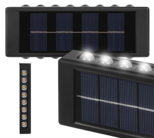 LAMPY SOLARNE ULICZNE Z CZUJNIKIEM 16 LED OGRODOWA