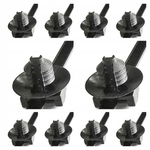 50 x Opaska kablowa z klipsemi CLK6