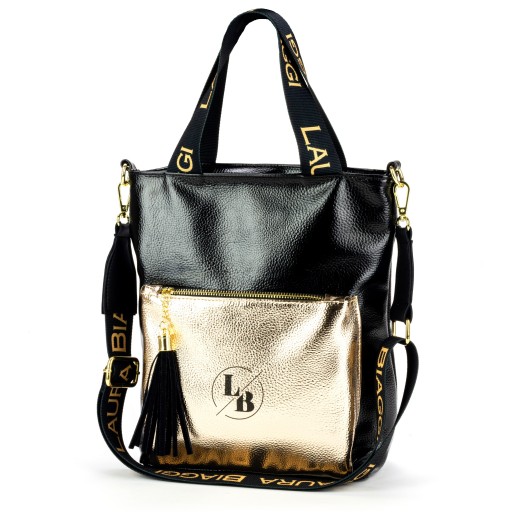 LAURA BIAGGI TOREBKA LISTONOSZKA CZARNA SHOPPER