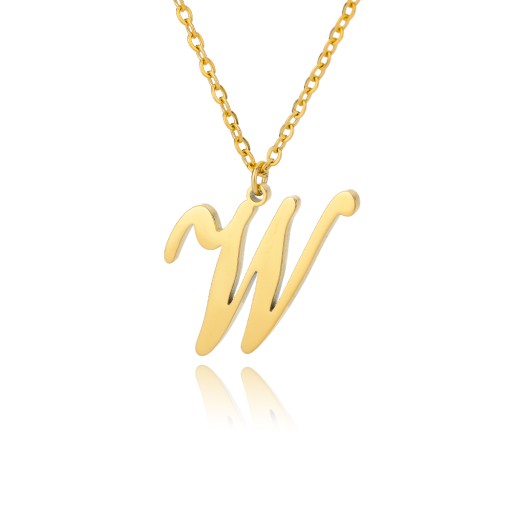 Initial Necklaces For Women Stainless Steel Hip