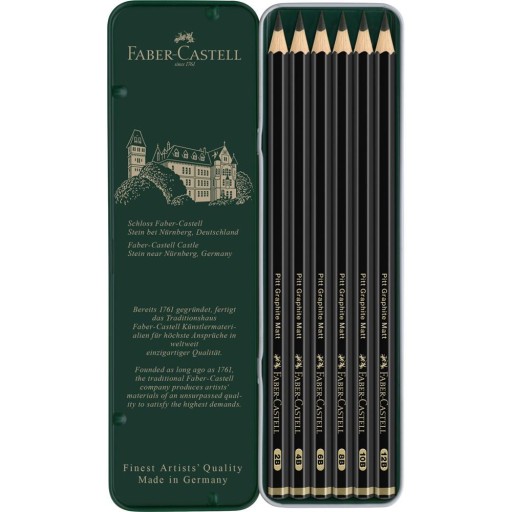 Ołówki Pitt Graphite Matt - Faber-Castell - 6 szt.